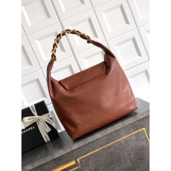 Replica Chanel Maxi Hobo Bag AS5839 Calfskin Brown