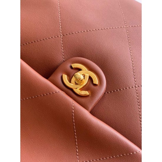 Replica Chanel Maxi Hobo Bag AS5839 Calfskin Brown