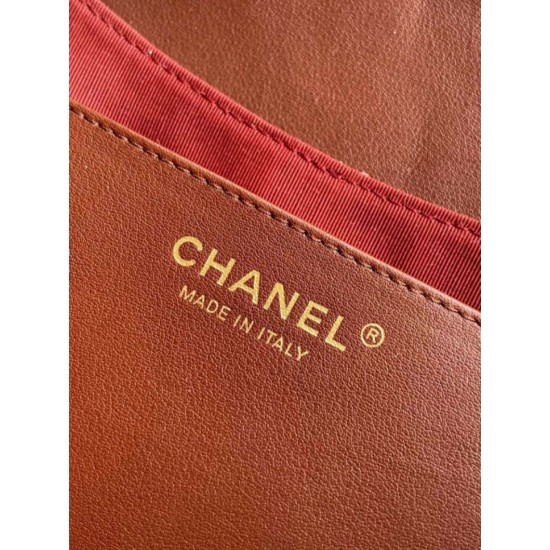 Replica Chanel Maxi Hobo Bag AS5839 Calfskin Brown