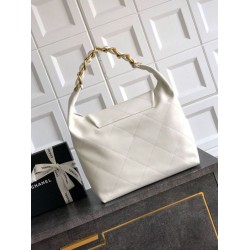 Replica Chanel Maxi Hobo Bag AS5839 Calfskin White