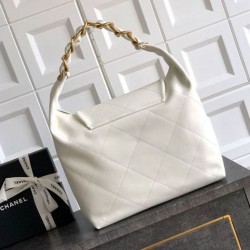 Replica Chanel Maxi Hobo Bag AS5839 Calfskin White