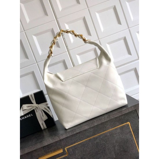 Replica Chanel Maxi Hobo Bag AS5839 Calfskin White