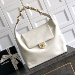 Replica Chanel Maxi Hobo Bag AS5839 Calfskin White