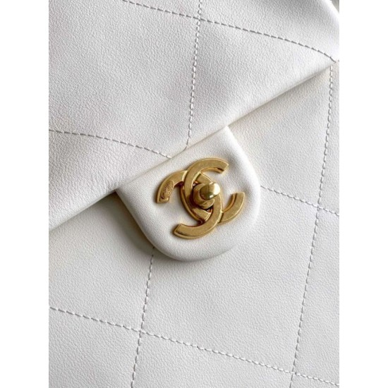 Replica Chanel Maxi Hobo Bag AS5839 Calfskin White