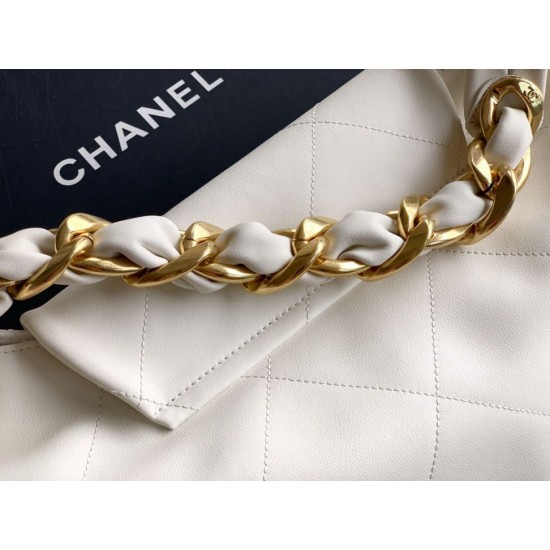 Replica Chanel Maxi Hobo Bag AS5839 Calfskin White