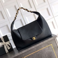 Replica Chanel  Hobo Bag AS5838 Calfskin Black