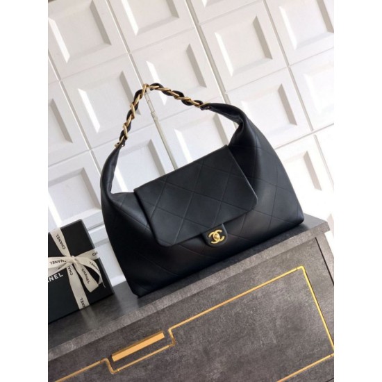 Replica Chanel  Hobo Bag AS5838 Calfskin Black
