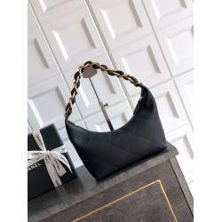 Replica Chanel Small Hobo Bag AS5837 Calfskin Black