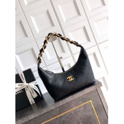 Replica Chanel Small Hobo Bag AS5837 Calfskin Black