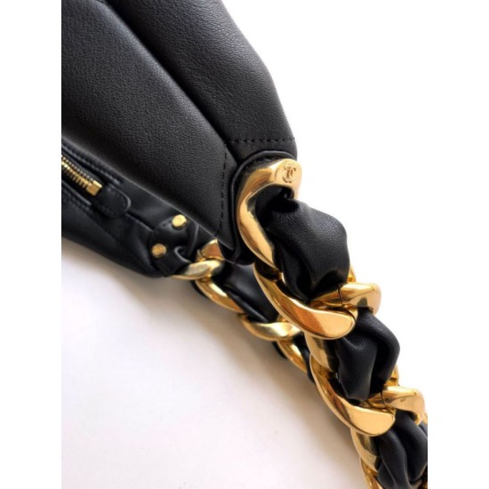 Replica Chanel Small Hobo Bag AS5837 Calfskin Black