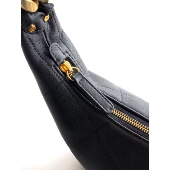 Replica Chanel Small Hobo Bag AS5837 Calfskin Black