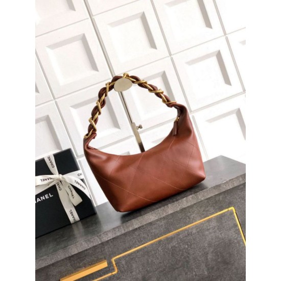 Replica Chanel Small Hobo Bag AS5837 Calfskin Brown