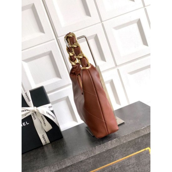 Replica Chanel Small Hobo Bag AS5837 Calfskin Brown