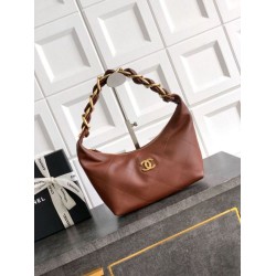 Replica Chanel Small Hobo Bag AS5837 Calfskin Brown