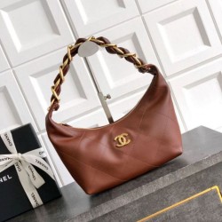 Replica Chanel Small Hobo Bag AS5837 Calfskin Brown