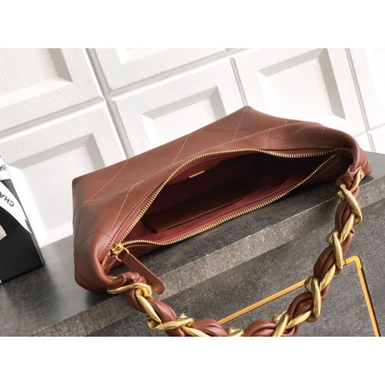 Replica Chanel Small Hobo Bag AS5837 Calfskin Brown