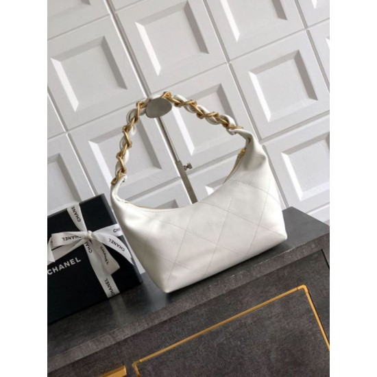 Replica Chanel Small Hobo Bag AS5837 Calfskin White