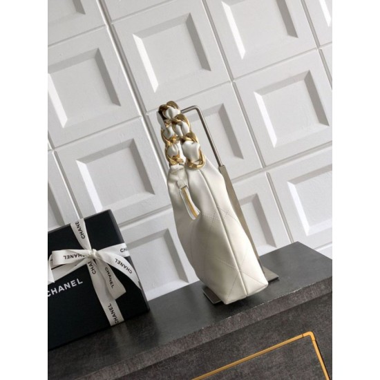 Replica Chanel Small Hobo Bag AS5837 Calfskin White