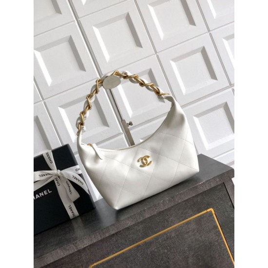 Replica Chanel Small Hobo Bag AS5837 Calfskin White