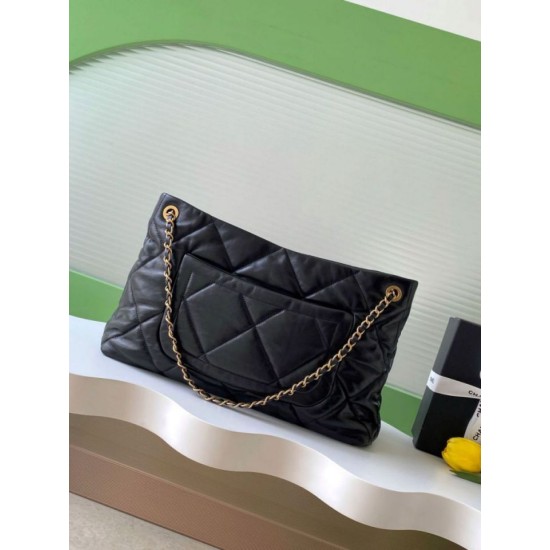 Replica Chanel Shopping Bag AS5740 Lambskin Black