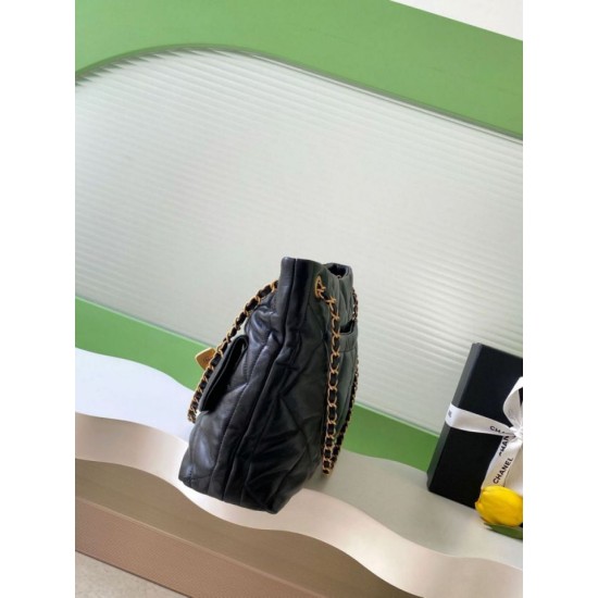 Replica Chanel Shopping Bag AS5740 Lambskin Black