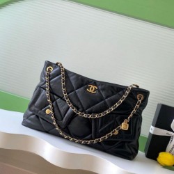 Replica Chanel Shopping Bag AS5740 Lambskin Black