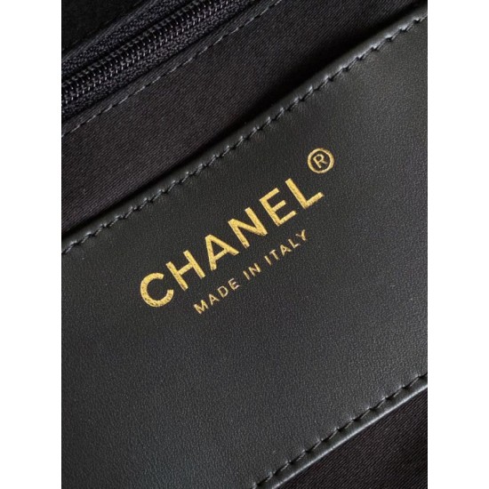 Replica Chanel Shopping Bag AS5740 Lambskin Black