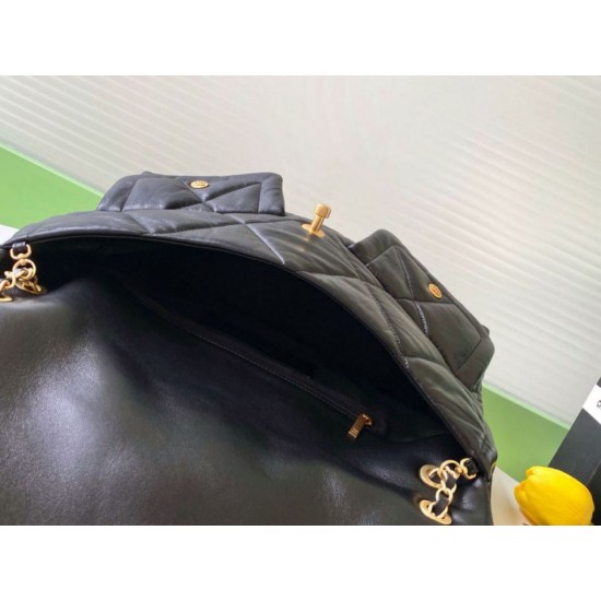 Replica Chanel Maxi Flap bag AS5727 Lambskin Black
