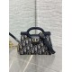 Replica Dior Jolie Top Handle Mini Bag Dior Oblique jacquard S3123 Blue