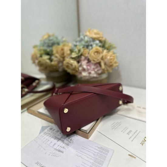 Replica Dior CD 26SS Bow-Adorned Tote Bag Burgundy