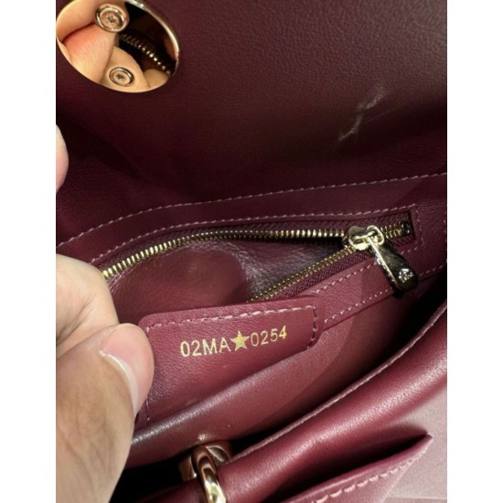 Replica Dior CD 26SS Bow-Adorned Tote Bag Burgundy
