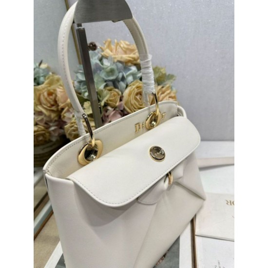 Replica Dior CD 26SS Bow-Adorned Tote Bag White