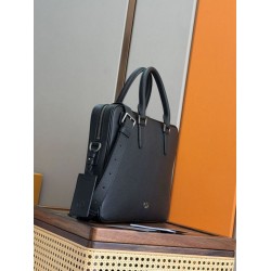 Replica Dior CD Icon Men Zipper Briefcase Tote Shoulder Bag Black