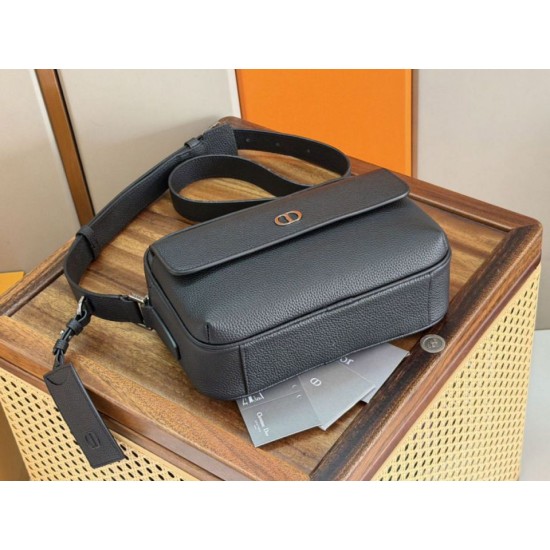 Replica Dior CD Icon Zippered Messenger Shoulder bag Black Replica Dior CD Icon Zippered Messenger Shoulder bag Black