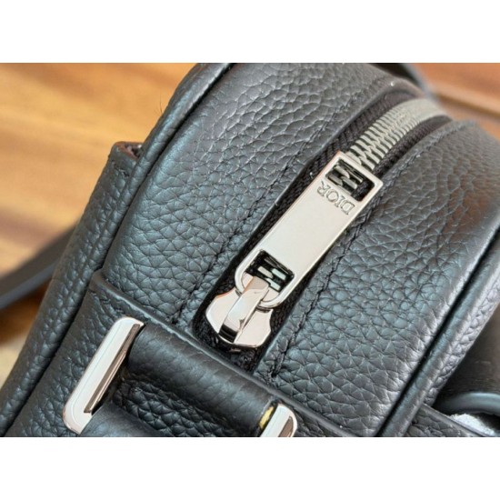 Replica Dior CD Icon Zippered Messenger Shoulder bag Black Replica Dior CD Icon Zippered Messenger Shoulder bag Black
