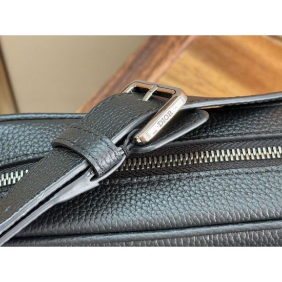 Replica Dior CD Icon Zippered Messenger Shoulder bag Black Replica Dior CD Icon Zippered Messenger Shoulder bag Black