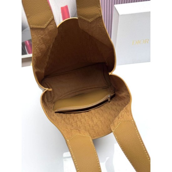 Replica Dior Privé Icons Men Tote Bag Brown Calfskin  
