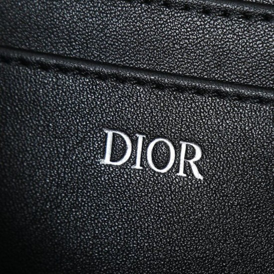 Replica Dior A4 Zipper Clutch Dior Oblique Bag Black