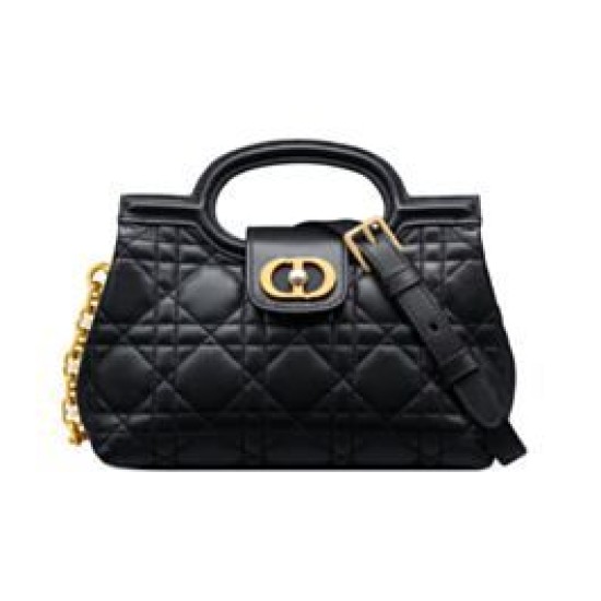 Replica Dior Jolie Top Handle Mini Bag Cannage S3123 Black