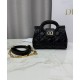 Replica Dior Jolie Top Handle Mini Bag Cannage S3123 Black