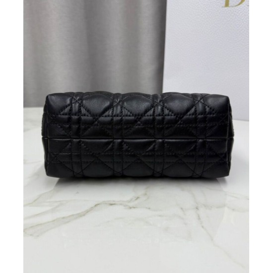 Replica Dior Jolie Top Handle Mini Bag Cannage S3123 Black
