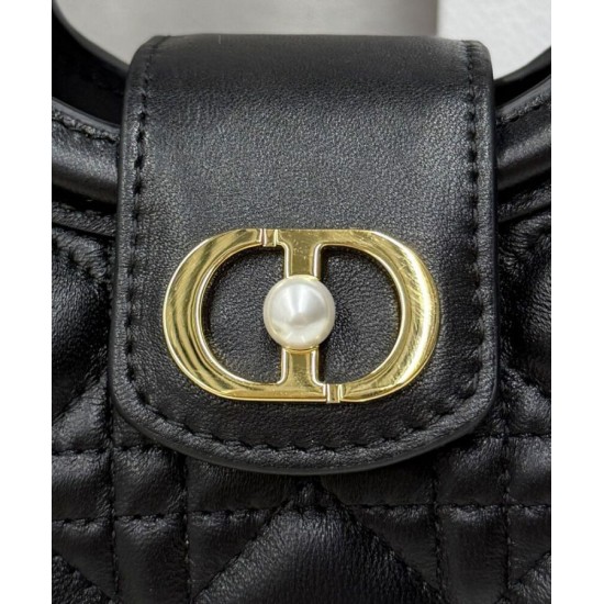 Replica Dior Jolie Top Handle Mini Bag Cannage S3123 Black