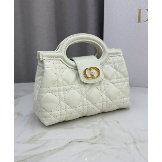 Replica Dior Jolie Top Handle Mini Bag Cannage S3123 Beige