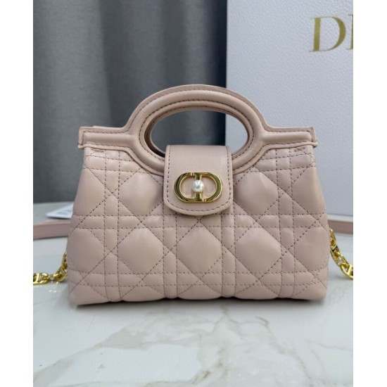 Replica Dior Jolie Top Handle Mini Bag Cannage S3123 Pink