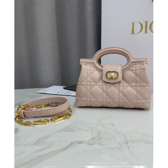 Replica Dior Jolie Top Handle Mini Bag Cannage S3123 Pink