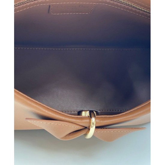 Replica Dior CD 26SS Bow-Adorned Tote Bag Coffee