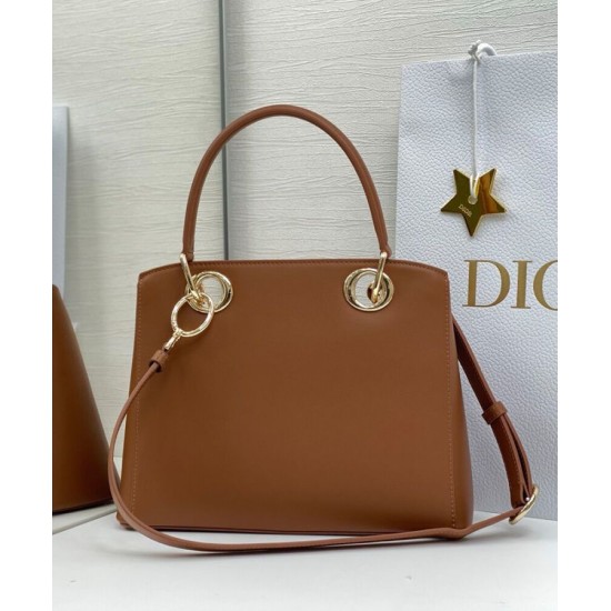 Replica Dior CD 26SS Bow-Adorned Tote Bag Coffee