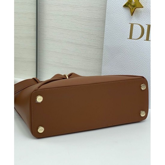 Replica Dior CD 26SS Bow-Adorned Tote Bag Coffee
