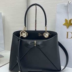 Replica Dior CD 26SS Bow-Adorned Tote Bag Black
