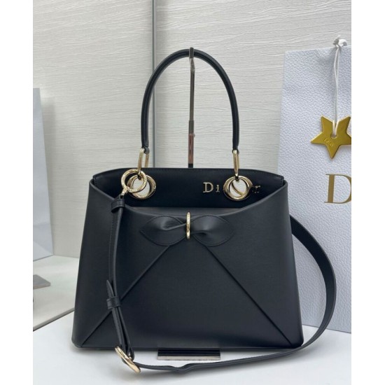 Replica Dior CD 26SS Bow-Adorned Tote Bag Black